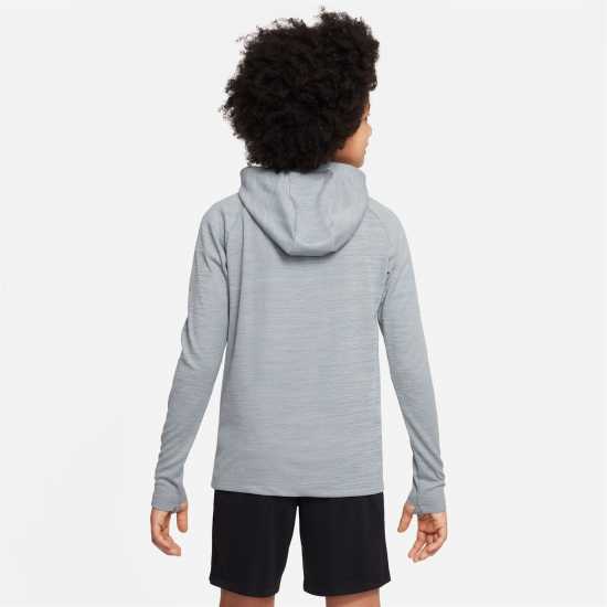 Nike Dri-FIT Academy Big Kids' Pullover Soccer Hoodie Cool Grey Детски суитчъри и блузи с качулки