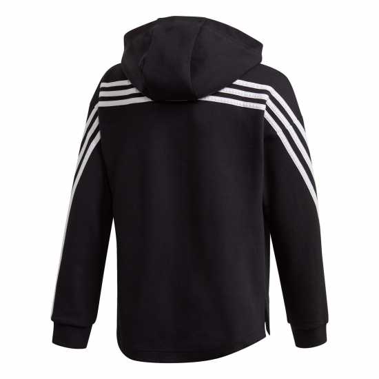 Adidas 3 Stripe Zip Hoodie Juniors  - Детски суитчъри и блузи с качулки