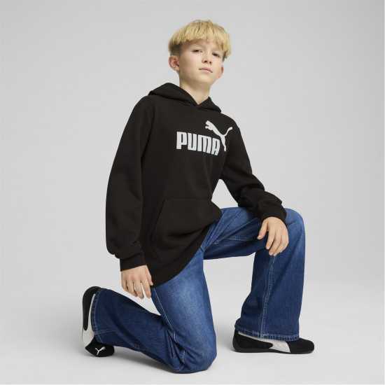 Детски суитчъри и блузи с качулки Puma Logo Hoodie Junior Boys Черно Puma Logo Hoodie Junior Boys Черно Детски суитчъри и блузи с качулки