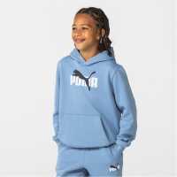 Puma Logo Hoodie Junior Boys Zen Blue Детски суитчъри и блузи с качулки