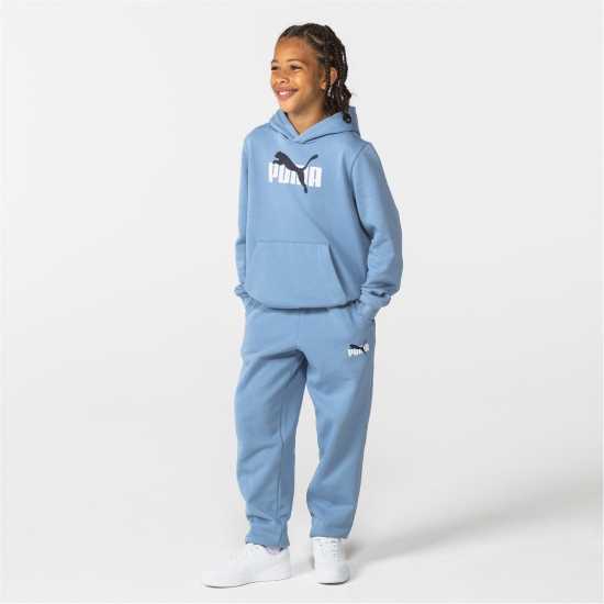 Puma Logo Hoodie Junior Boys Zen Blue Детски суитчъри и блузи с качулки