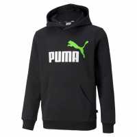Puma Logo Hoodie Junior Boys Black Graphic Детски суитчъри и блузи с качулки