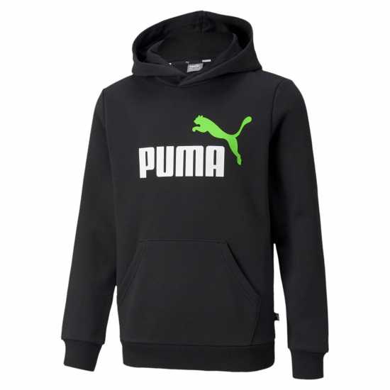 Puma Logo Hoodie Junior Boys Black Graphic Детски суитчъри и блузи с качулки