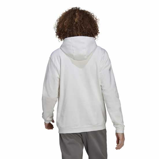 Adidas Entrada 22 Sweat Hoodie Mens White/Black Мъжки суитчъри и блузи с качулки