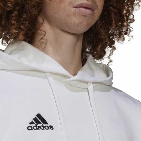 Adidas Entrada 22 Sweat Hoodie Mens Бяло/Черно Мъжки суитчъри и блузи с качулки
