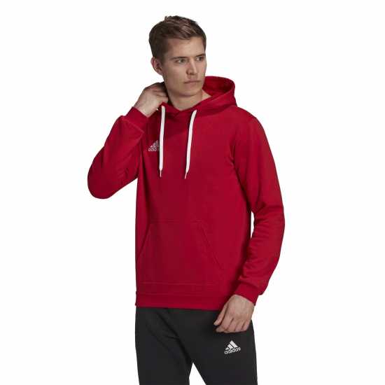 Adidas Entrada 22 Sweat Hoodie Mens Червено Мъжки суитчъри и блузи с качулки