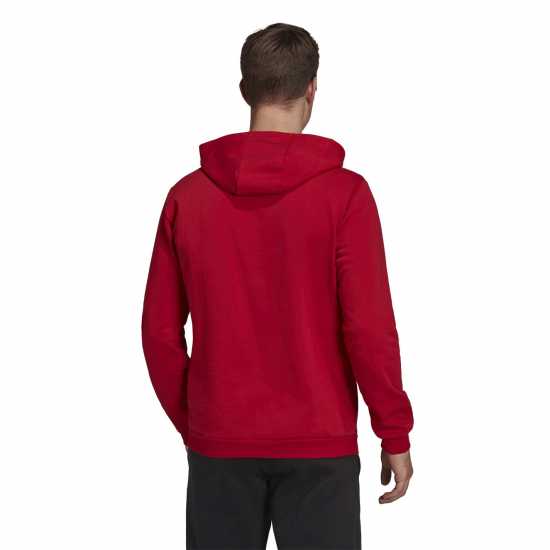 Adidas Entrada 22 Sweat Hoodie Mens Red Мъжки суитчъри и блузи с качулки