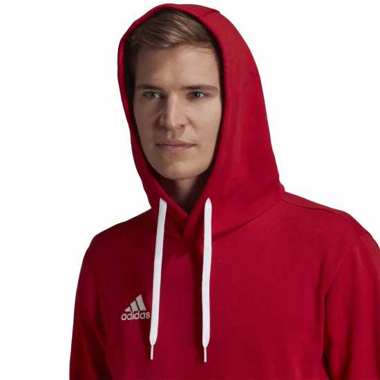 Adidas Entrada 22 Sweat Hoodie Mens Червено Мъжки суитчъри и блузи с качулки