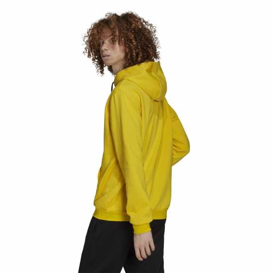 Adidas Entrada 22 Sweat Hoodie Mens Yellow/Black Мъжки суитчъри и блузи с качулки