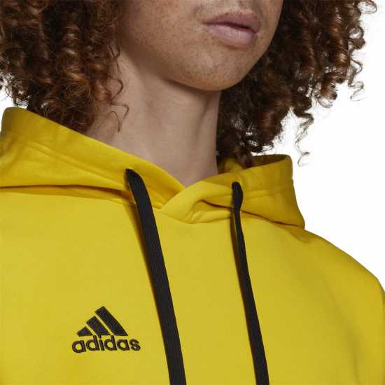 Adidas Entrada 22 Sweat Hoodie Mens Жълто/Черно Мъжки суитчъри и блузи с качулки