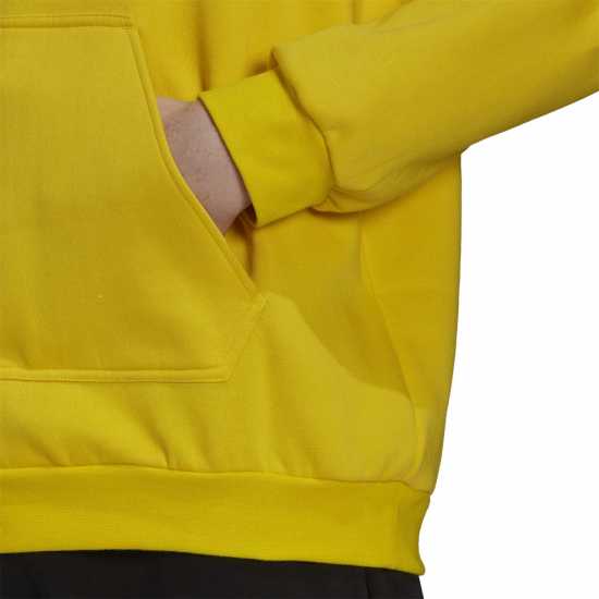 Adidas Entrada 22 Sweat Hoodie Mens Yellow/Black Мъжки суитчъри и блузи с качулки
