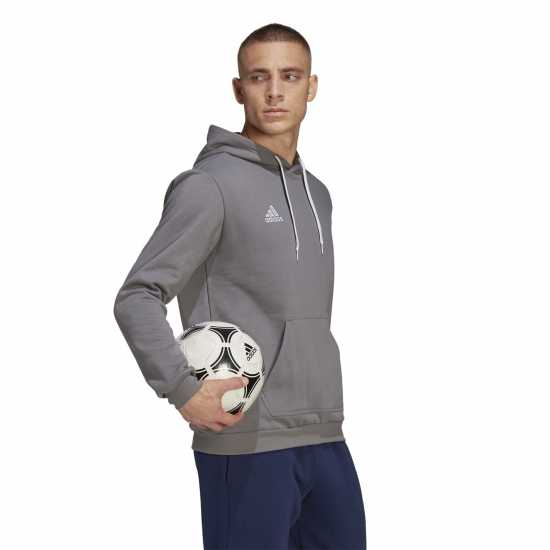 Adidas Entrada 22 Sweat Hoodie Mens Сиво Мъжки суитчъри и блузи с качулки
