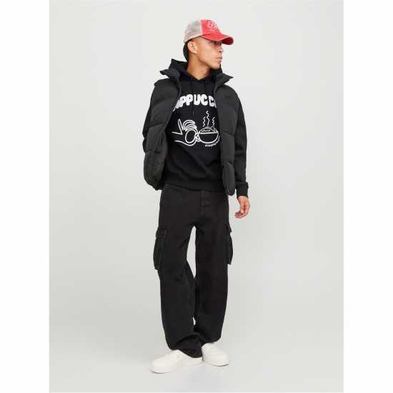 Мъжки суитчъри и блузи с качулки Jack And Jones Graphic Cappuccino Print Hoodie Mens Jack And Jones Graphic Cappuccino Print Hoodie Mens Мъжки суитчъри и блузи с качулки