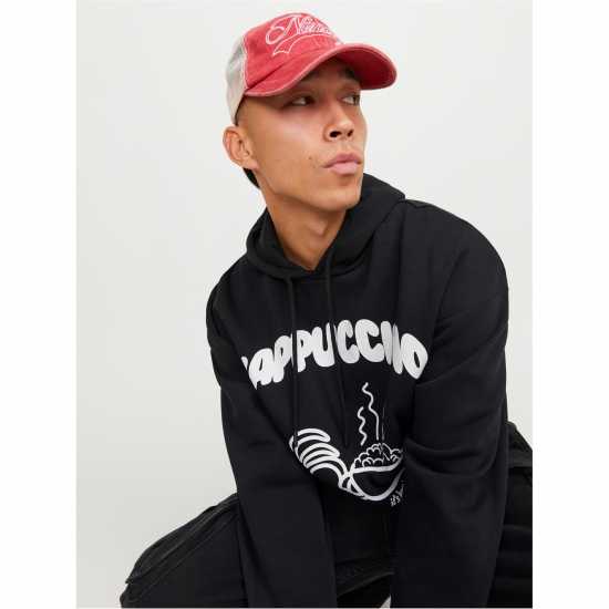 Мъжки суитчъри и блузи с качулки Jack And Jones Graphic Cappuccino Print Hoodie Mens Jack And Jones Graphic Cappuccino Print Hoodie Mens Мъжки суитчъри и блузи с качулки