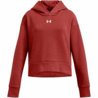 Under Armour Rival Fleece Crop Hoodie Girls Orange Детски суитчъри и блузи с качулки