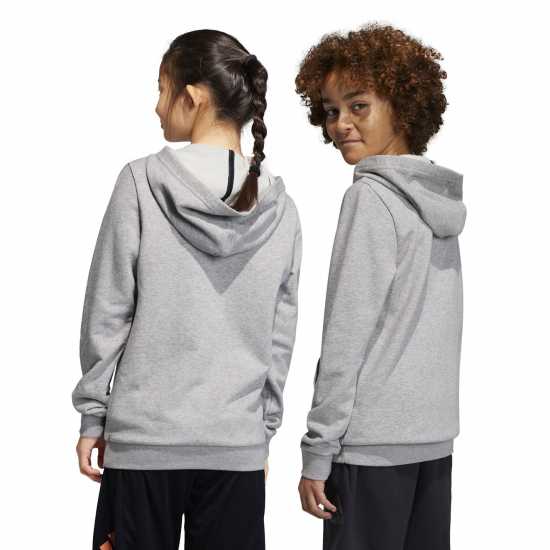 Adidas Essentials Two-Tone Big Logo Hoodie Boys Gry/Blk/Wht Детски суитчъри и блузи с качулки
