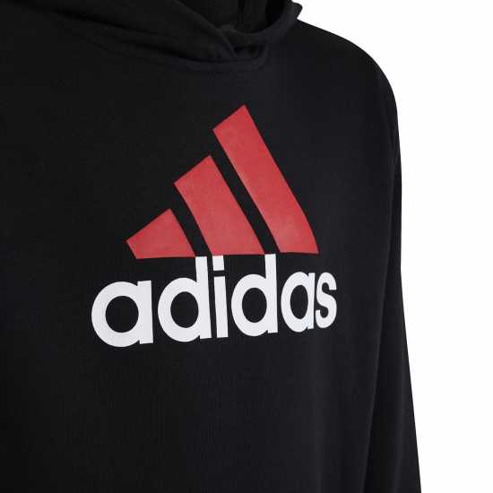 Adidas Essentials Two-Tone Big Logo Hoodie Boys Blk/Red/Wht Детски суитчъри и блузи с качулки