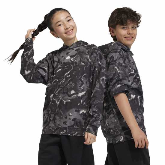 Adidas Future Icon Hoodie Black Детски суитчъри и блузи с качулки