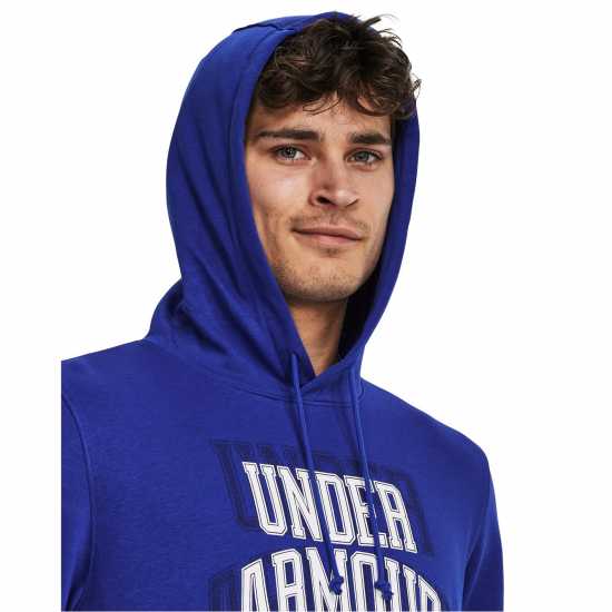 Under Armour Rival Terry Graphic Hoodie Royal/White Мъжки суитчъри и блузи с качулки