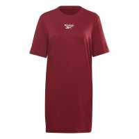Reebok Тениска T Shirt Dress Clssic Burgundy Дамски поли и рокли
