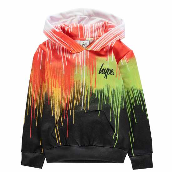 Rainbow Drips Kids Pullover Hoodie  