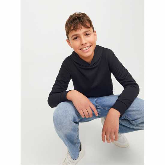 Jack And Jones Bradley Hoodie Juniors Черно Детски суитчъри и блузи с качулки