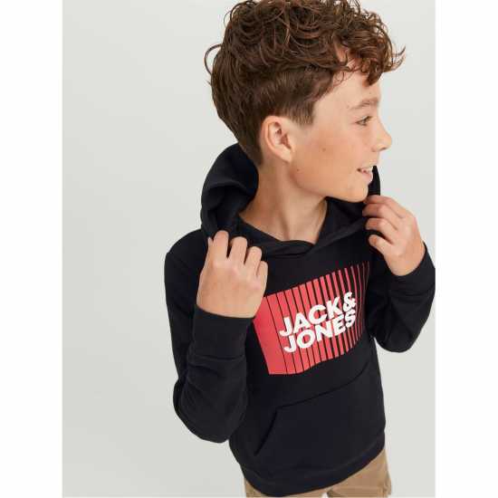 Детски суитчъри и блузи с качулки Jack And Jones Play Logo Hoodie Juniors Черно Jack And Jones Play Logo Hoodie Juniors Черно Детски суитчъри и блузи с качулки