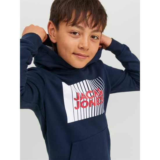Jack And Jones Play Logo Hoodie Juniors Нави блейзър Детски суитчъри и блузи с качулки