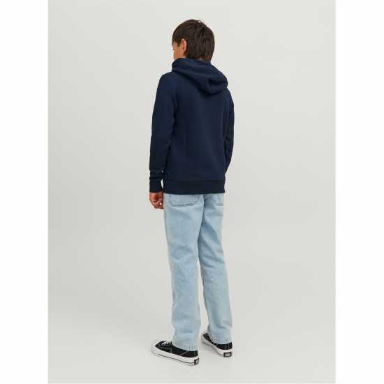 Jack And Jones Play Logo Hoodie Juniors Нави блейзър Детски суитчъри и блузи с качулки