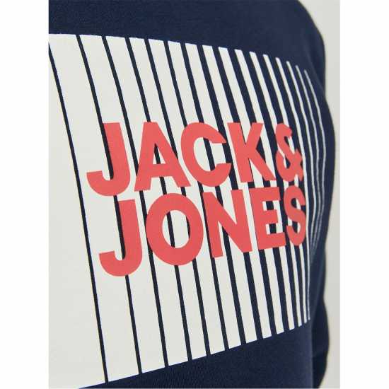 Jack And Jones Play Logo Hoodie Juniors Нави блейзър Детски суитчъри и блузи с качулки