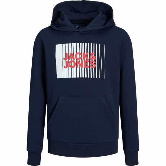 Jack And Jones Play Logo Hoodie Juniors Нави блейзър Детски суитчъри и блузи с качулки
