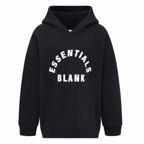 Blank Essentials Essentials Kids Arch Hd Hoodie Черно Детски суитчъри и блузи с качулки
