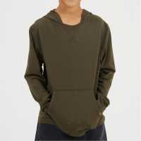 Brave Soul Boys Long Sleeve Hoodie With Set In Sleeve Khaki Brave Soul Boys Long Sleeve Hoodie With Set In Sleeve Khaki