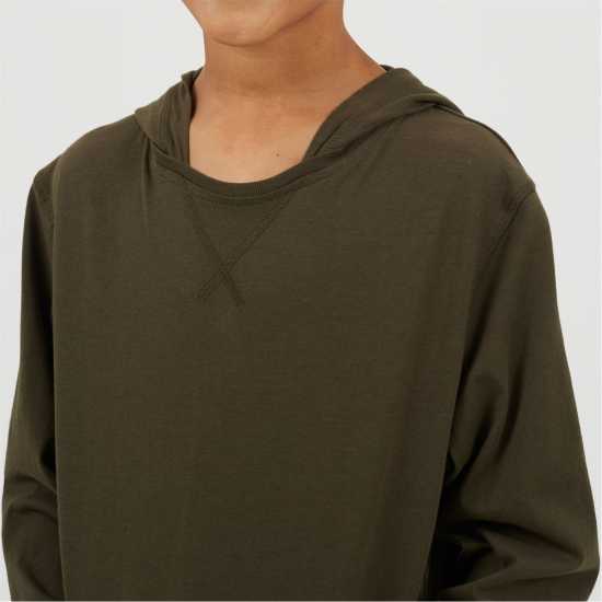 Brave Soul Boys Long Sleeve Hoodie With Set In Sleeve Khaki Brave Soul Boys Long Sleeve Hoodie With Set In Sleeve Khaki