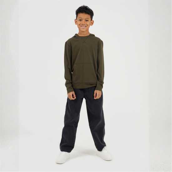 Brave Soul Boys Long Sleeve Hoodie With Set In Sleeve Khaki Brave Soul Boys Long Sleeve Hoodie With Set In Sleeve Khaki