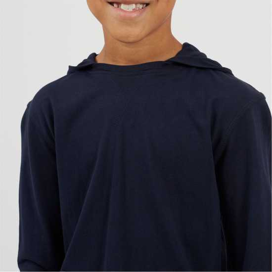 Brave Soul Boys Long Sleeve Hoodie with Set In Sleeve Rich Navy 