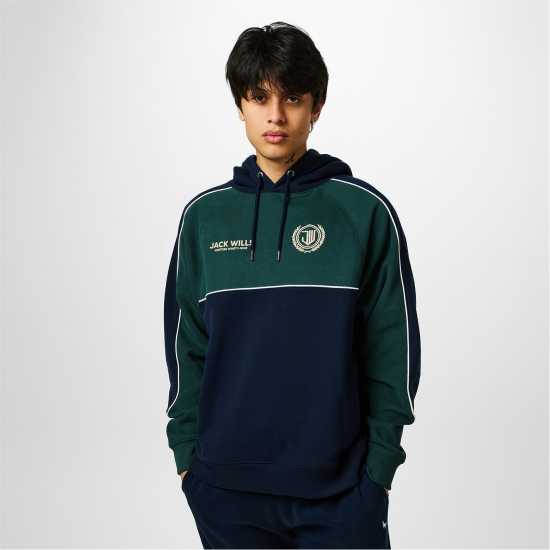 Jack Wills Piped Crest Hoodie  Мъжки суитчъри и блузи с качулки