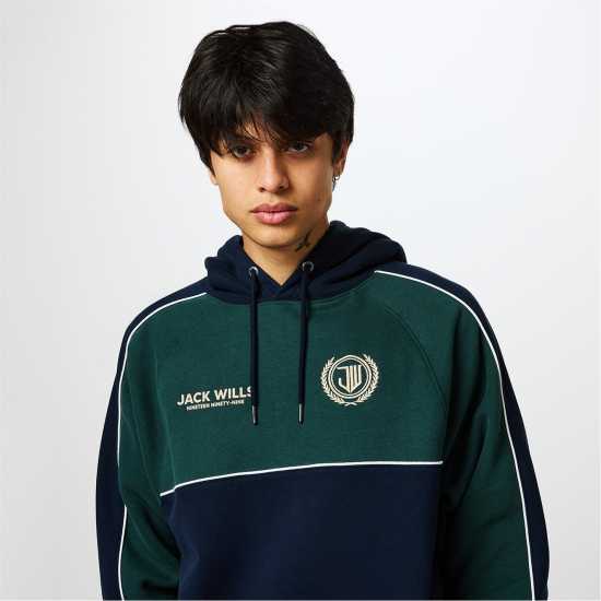 Jack Wills Piped Crest Hoodie  Мъжки суитчъри и блузи с качулки