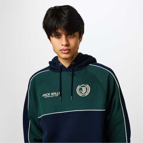 Jack Wills Piped Crest Hoodie  Мъжки суитчъри и блузи с качулки