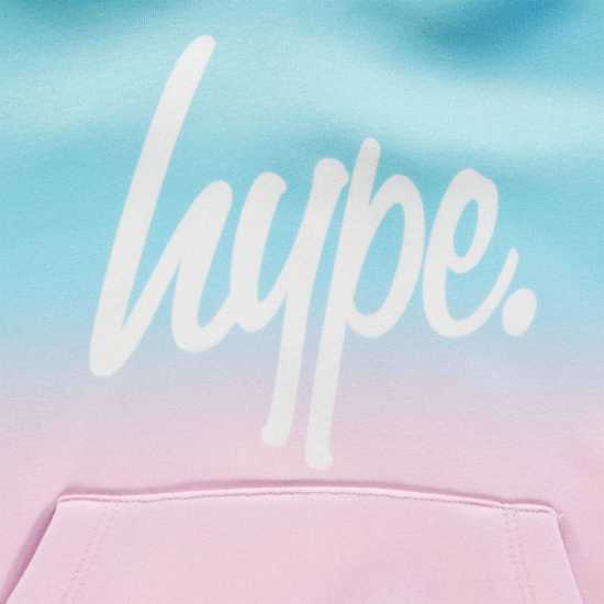 Hype Fade Kids Pullover Hoodie Pink/Blue - Детски суитчъри и блузи с качулки