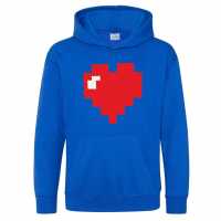 Awd Juniors Retro Gaming Printed Hoodie Pixel Heart 