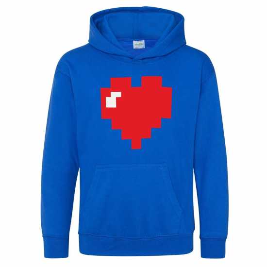 Awd Juniors Retro Gaming Printed Hoodie Pixel Heart 