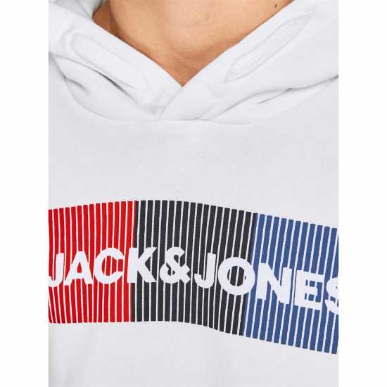 Jack And Jones Corp Logo Hoodie Junior Boys White Детски суитчъри и блузи с качулки