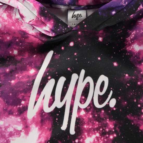 Hype Pink Space Print Kids Pullover Hoodie  Детски суитчъри и блузи с качулки