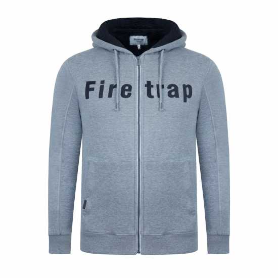 Firetrap Lined Hoodie Mens Сив марл Мъжки суитчъри и блузи с качулки
