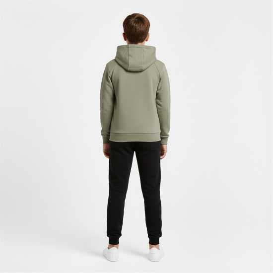 Lyle And Scott Kids' Print Pull Over Hoodie Cold Grey W742 Lyle And Scott Kids' Print Pull Over Hoodie Cold Grey W742