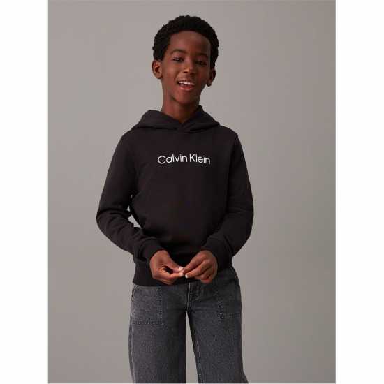Calvin Klein Jeans Kids' Inst Logo Pull Over Hoodie CK черно BEH 