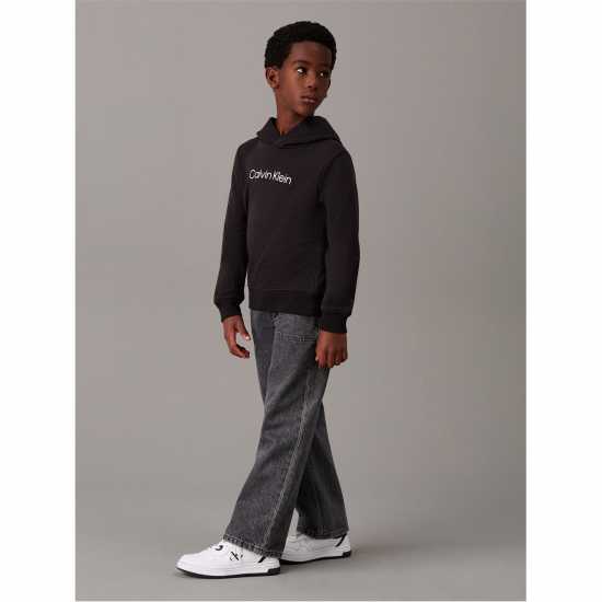 Calvin Klein Jeans Kids' Inst Logo Pull Over Hoodie CK черно BEH 