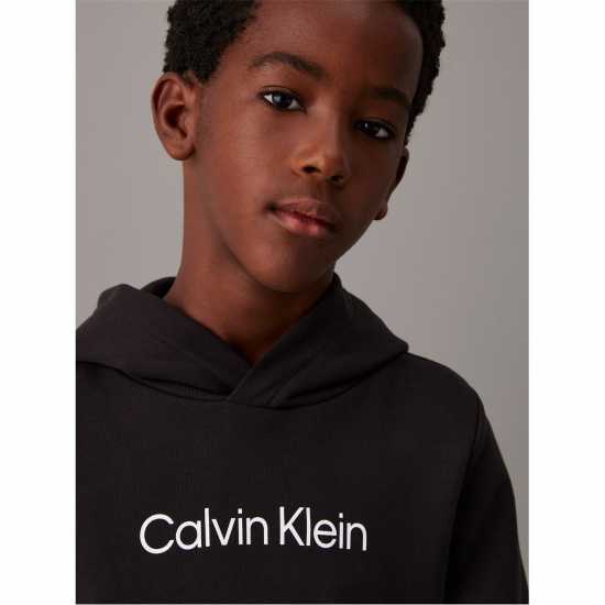 Calvin Klein Jeans Kids' Inst Logo Pull Over Hoodie CK черно BEH 