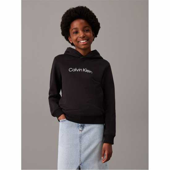 Calvin Klein Jeans Kids' Inst Logo Pull Over Hoodie CK черно BEH 